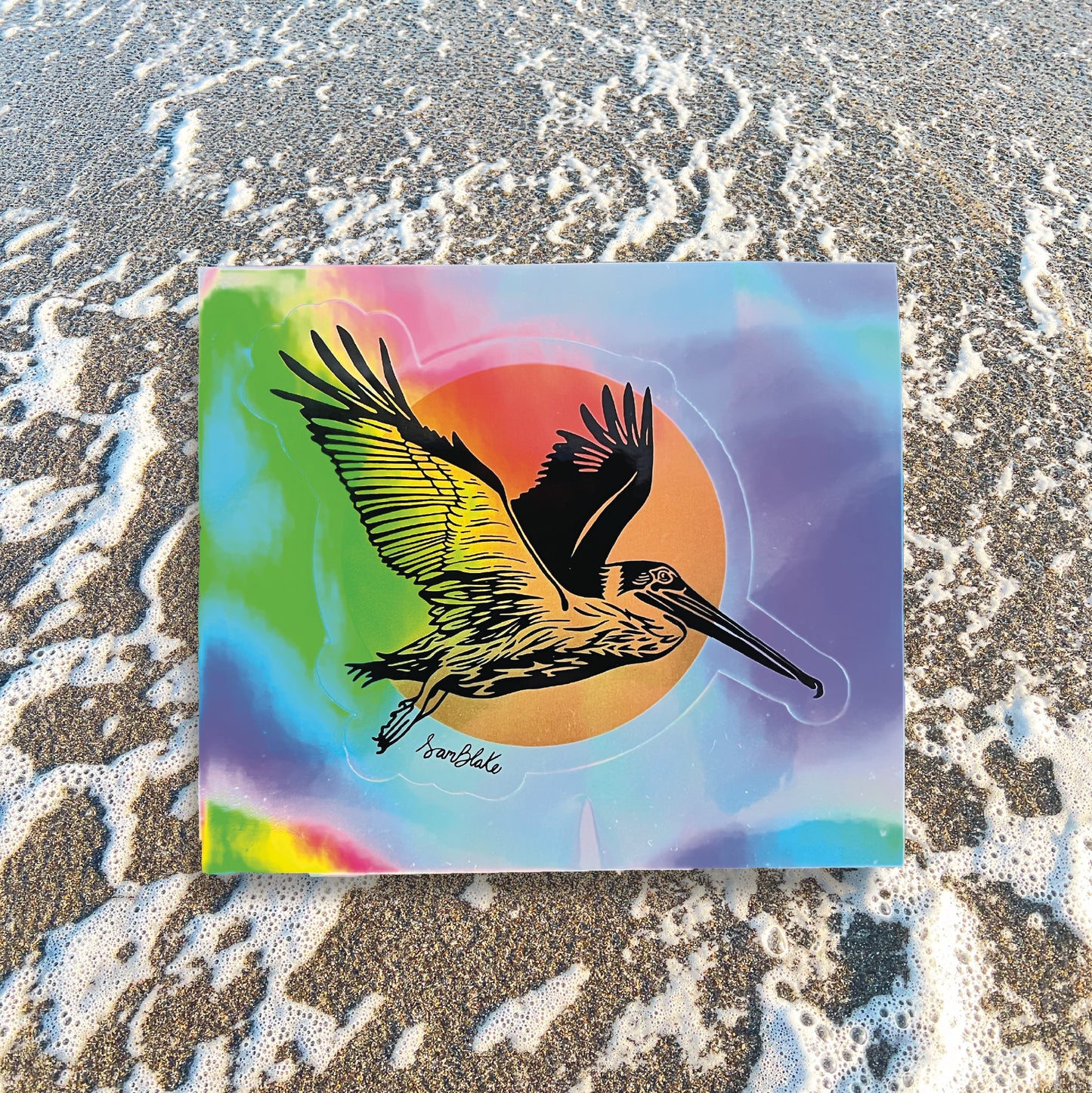 Pelican Sun- Holographic Sticker