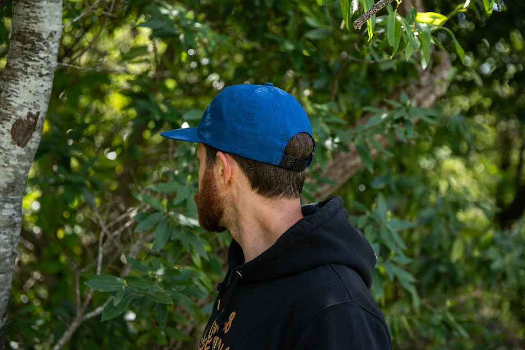 Quail 6 Panel- Hemp Blend- Navy