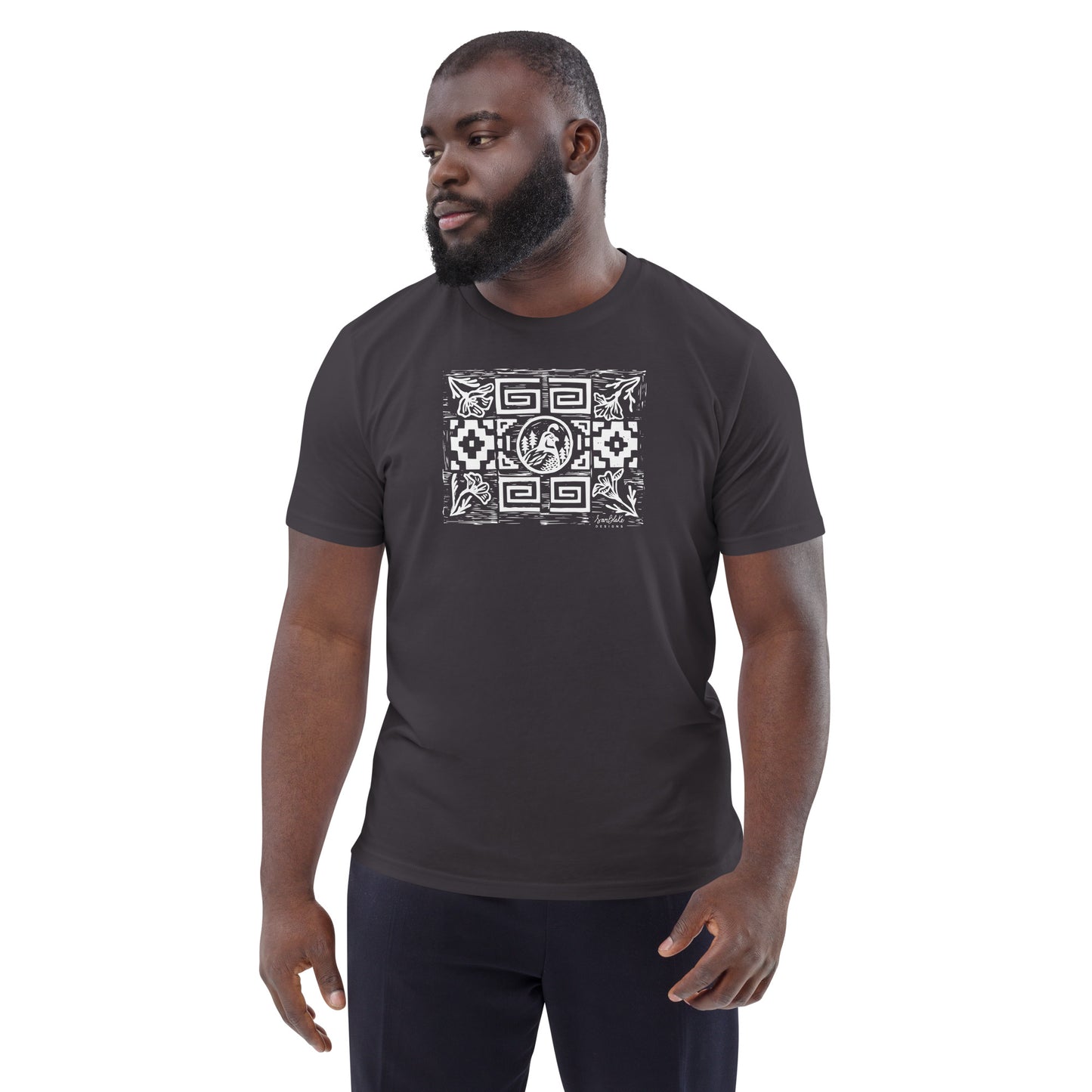 Quail Pattern- Unisex organic cotton t-shirt