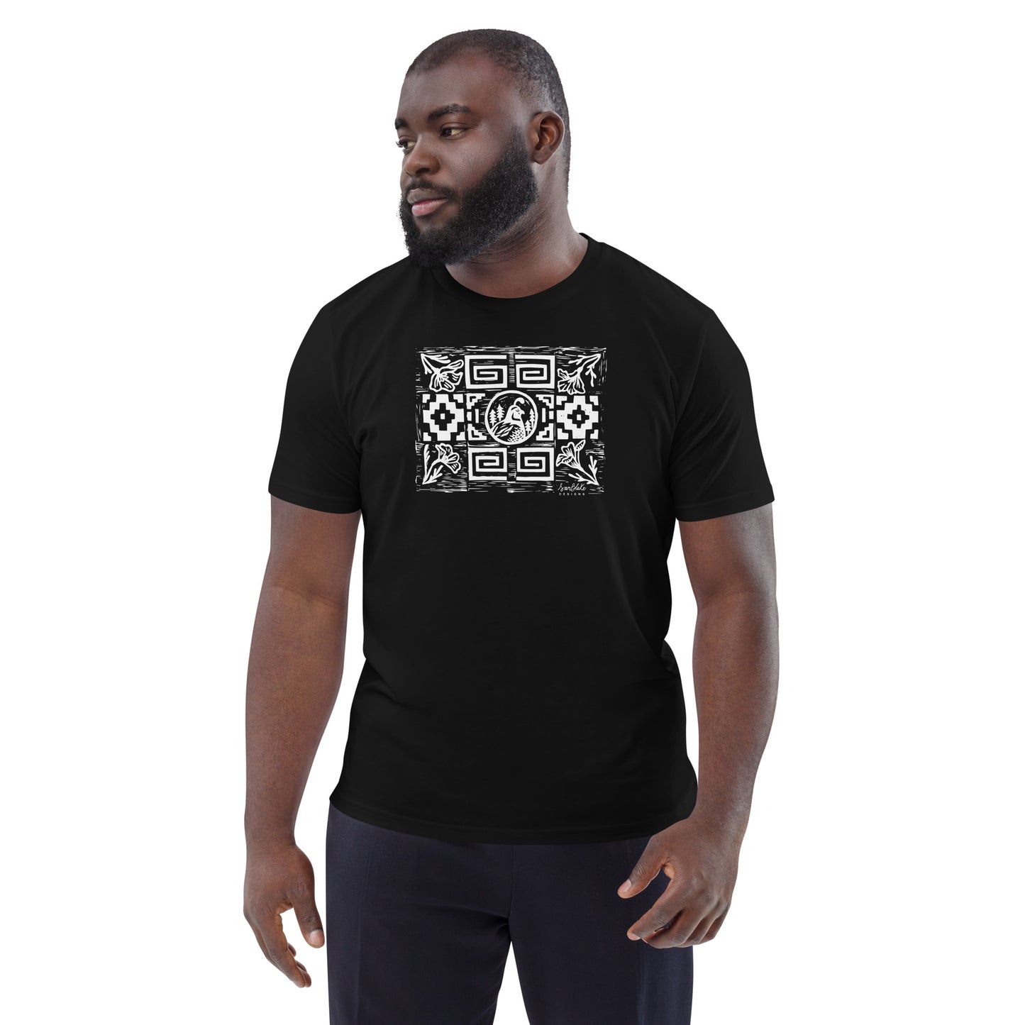 Quail Pattern- Unisex organic cotton t-shirt