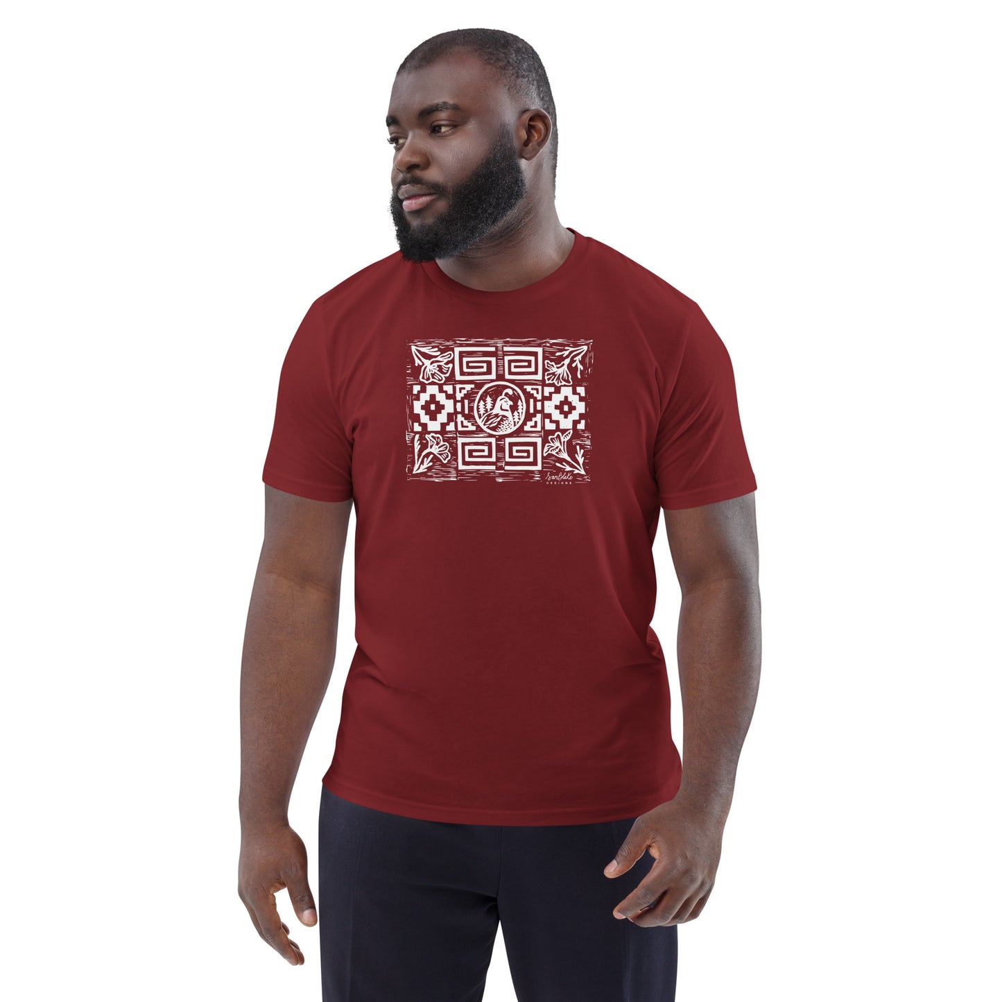 Quail Pattern- Unisex organic cotton t-shirt