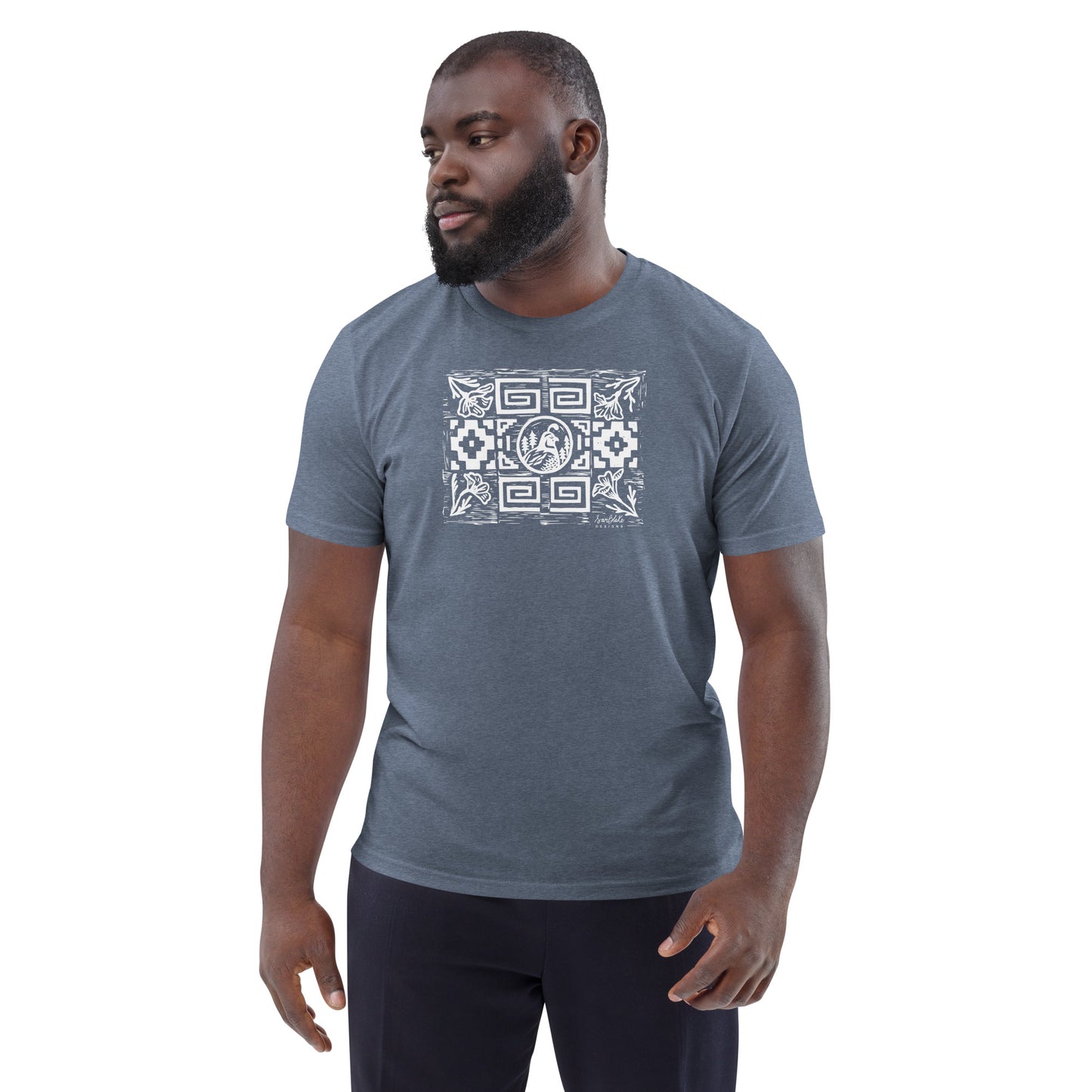 Quail Pattern- Unisex organic cotton t-shirt