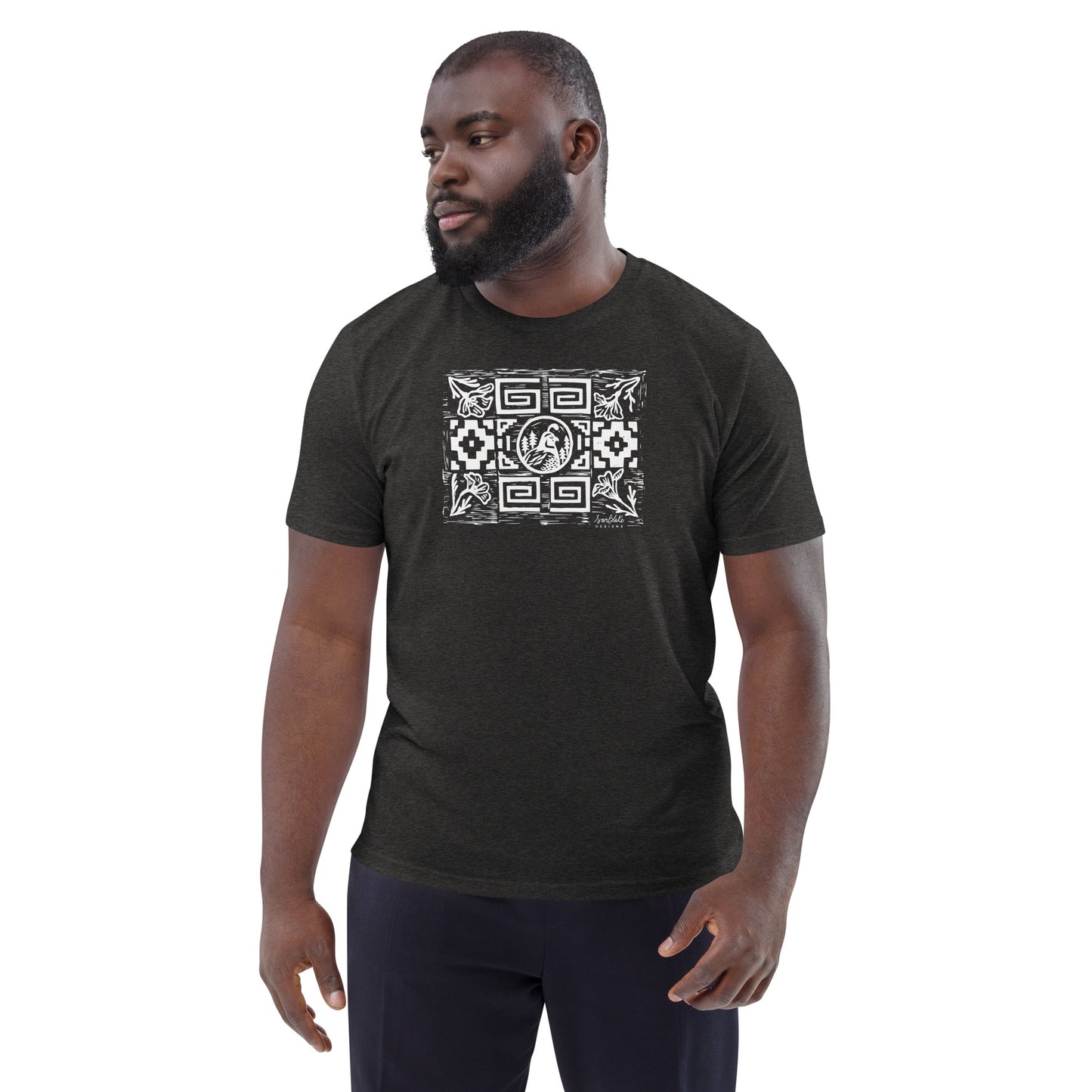 Quail Pattern- Unisex organic cotton t-shirt
