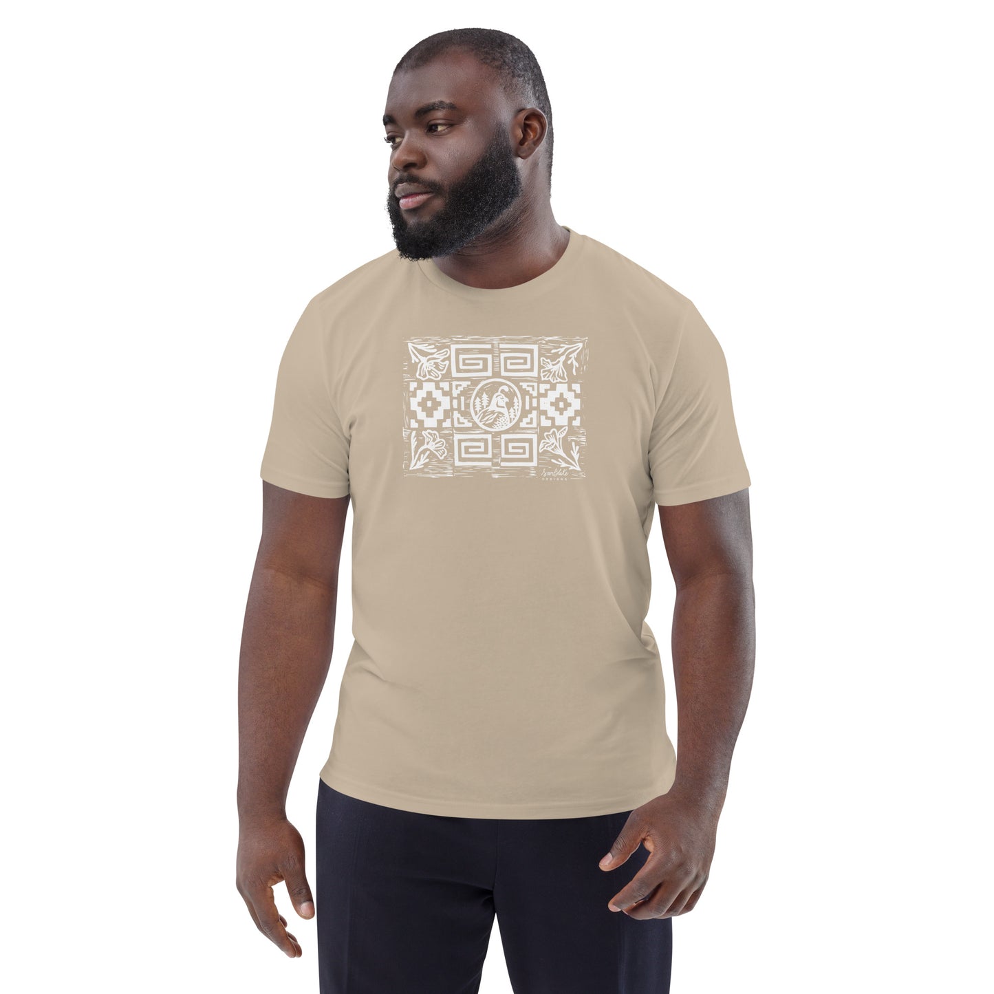 Quail Pattern- Unisex organic cotton t-shirt