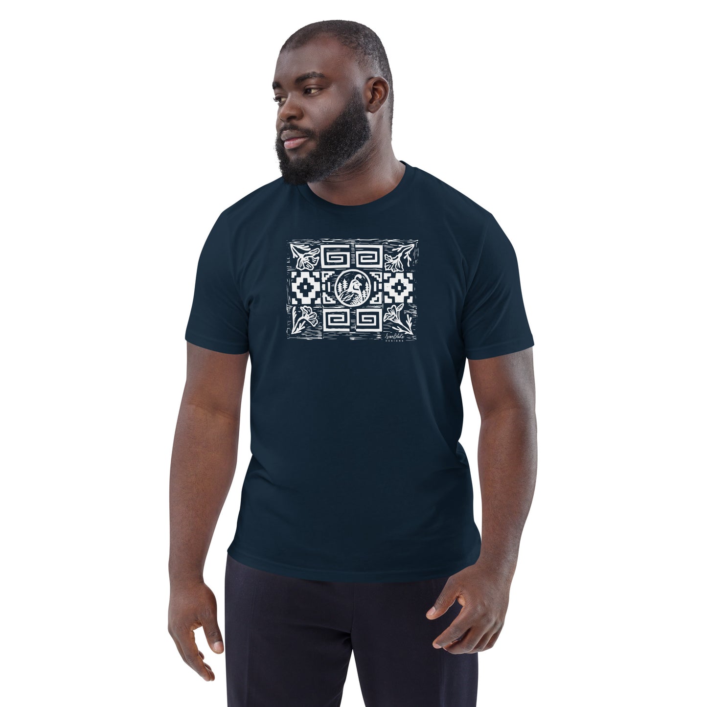 Quail Pattern- Unisex organic cotton t-shirt