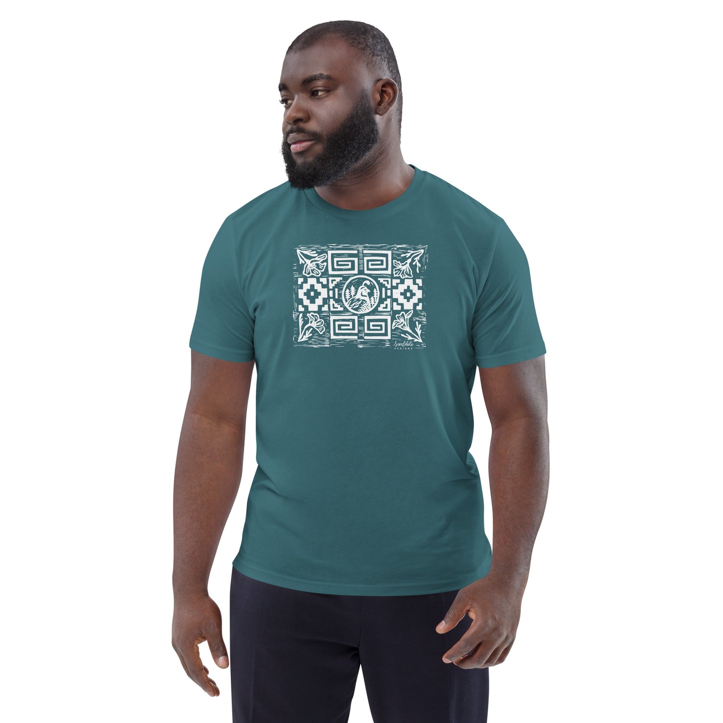 Quail Pattern- Unisex organic cotton t-shirt