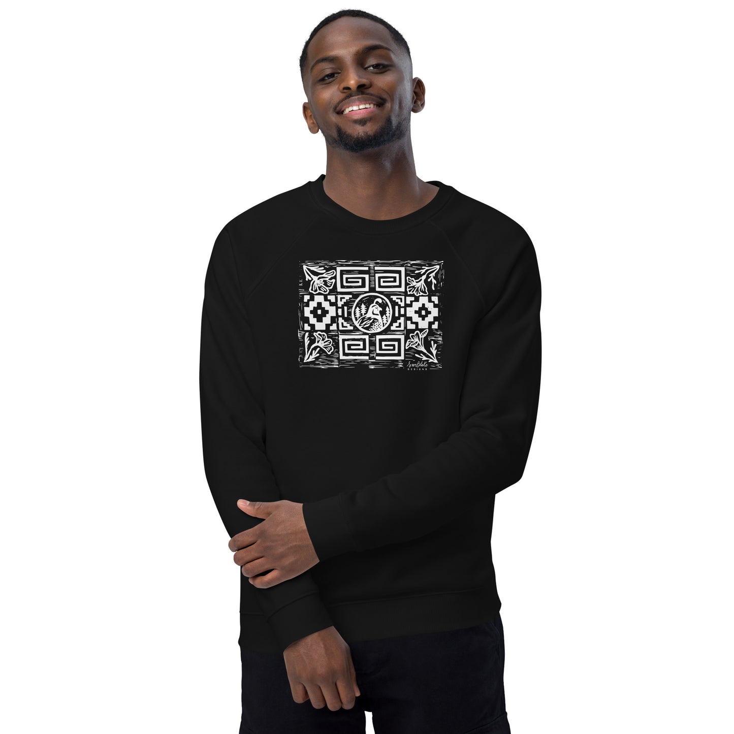 Quail Pattern- Unisex organic pullover