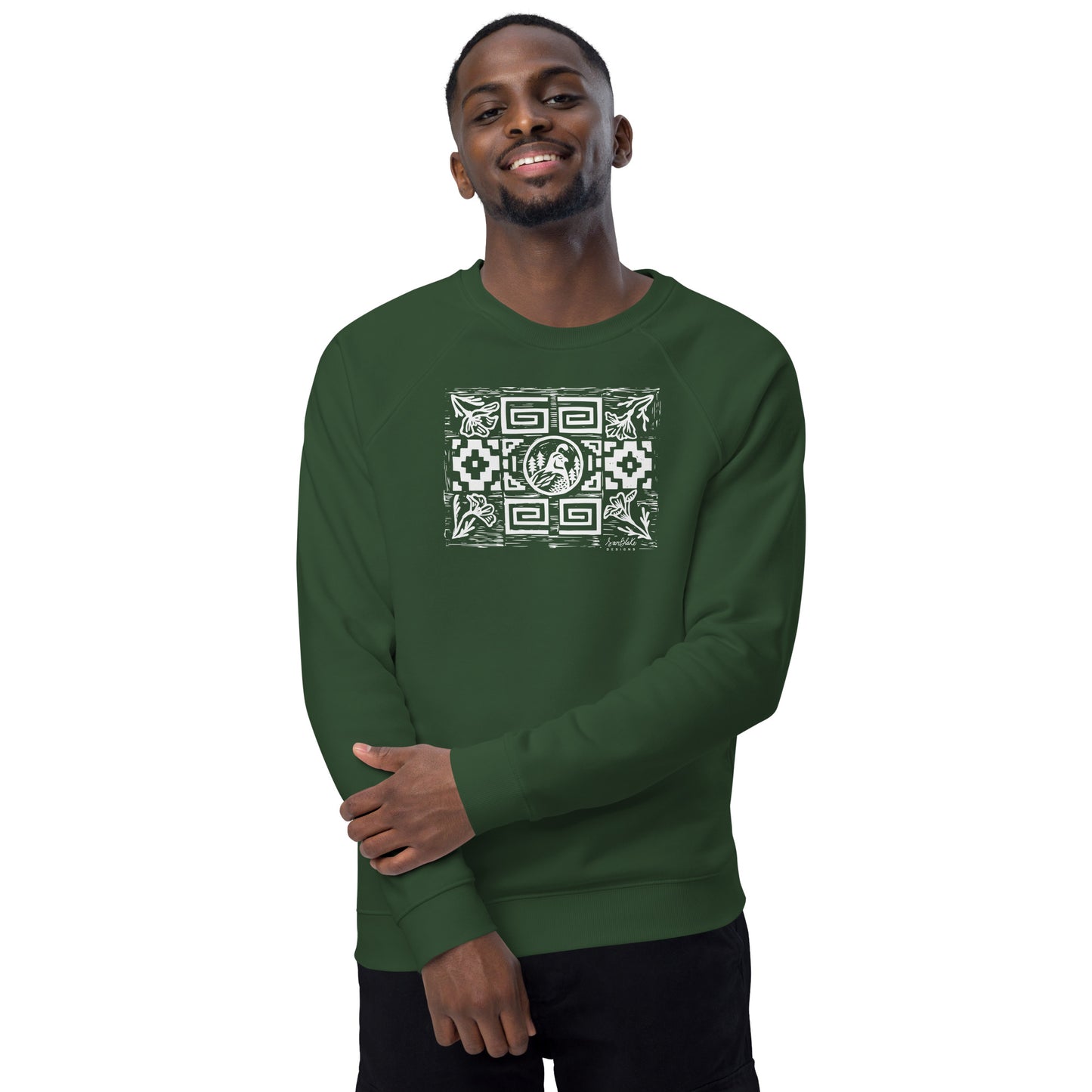 Quail Pattern- Unisex organic pullover