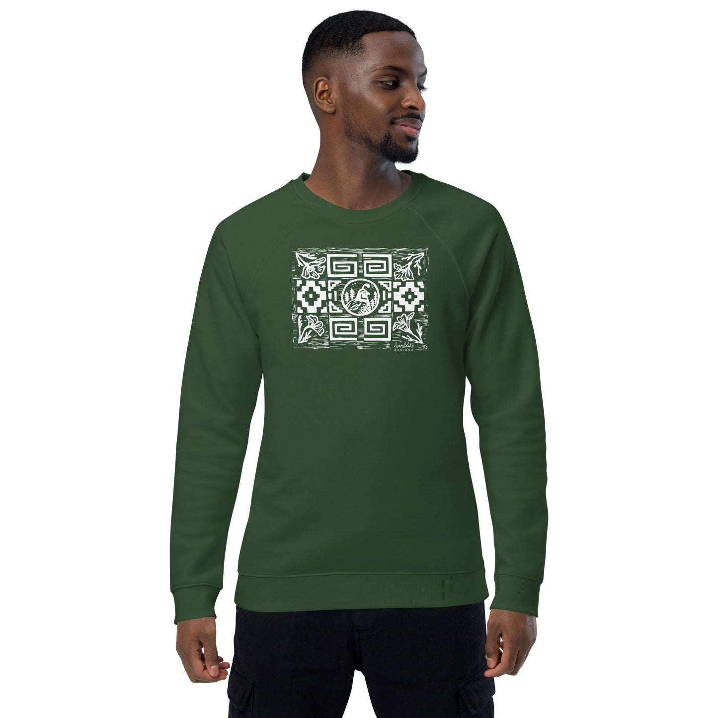 Quail Pattern- Unisex organic pullover