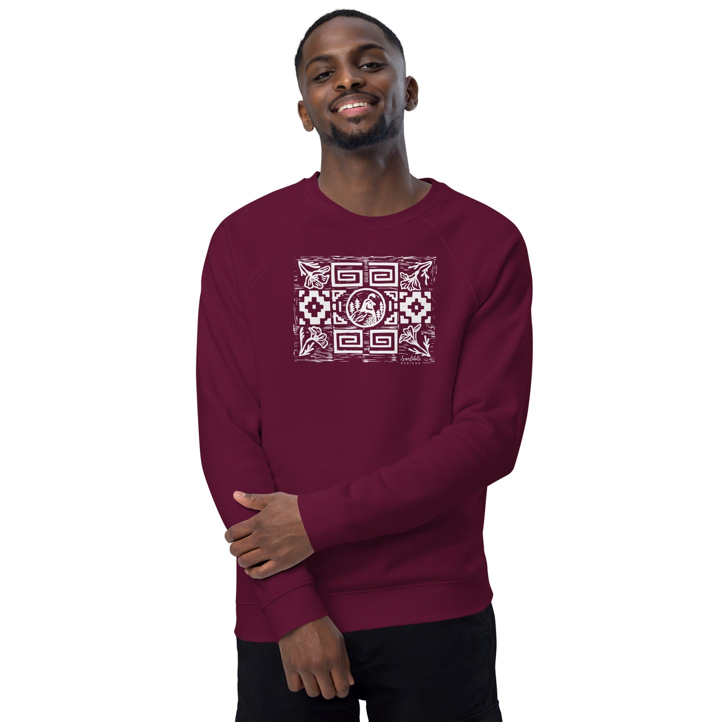 Quail Pattern- Unisex organic pullover