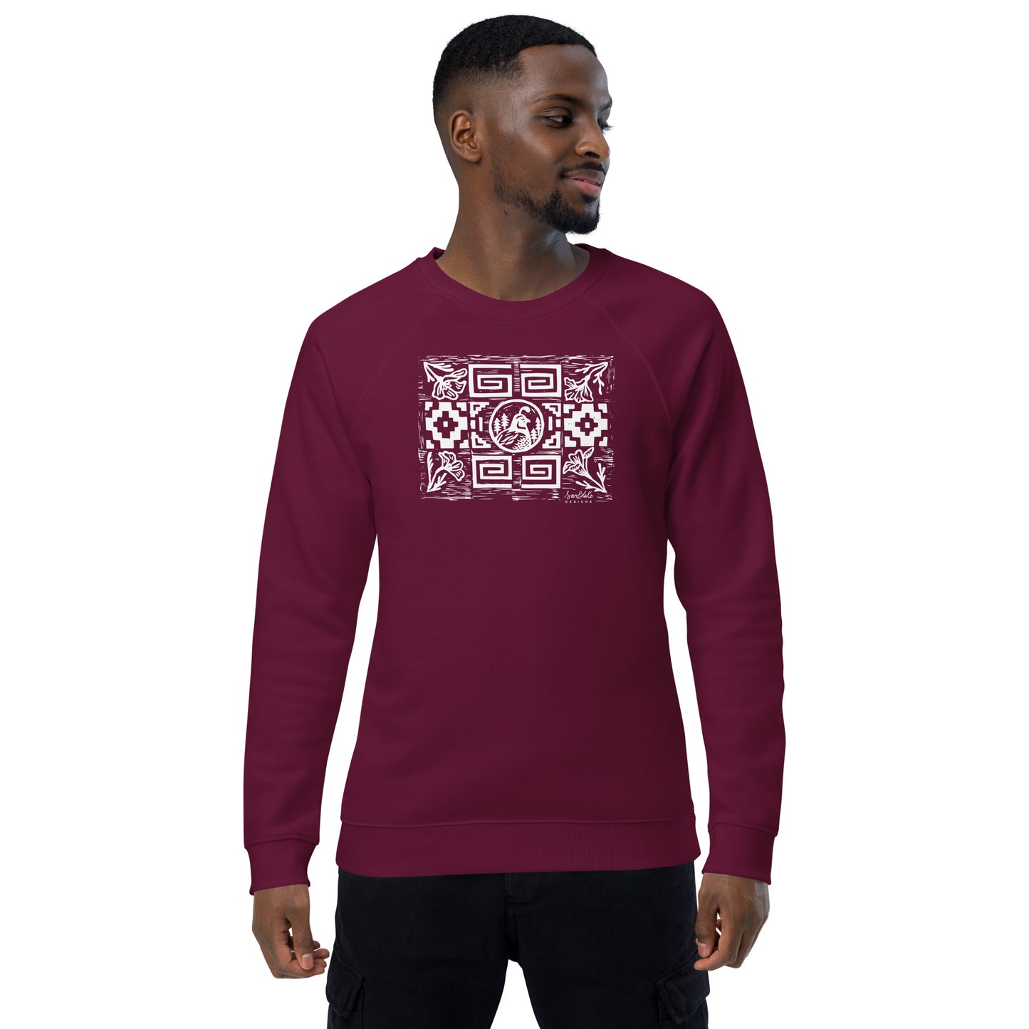 Quail Pattern- Unisex organic pullover