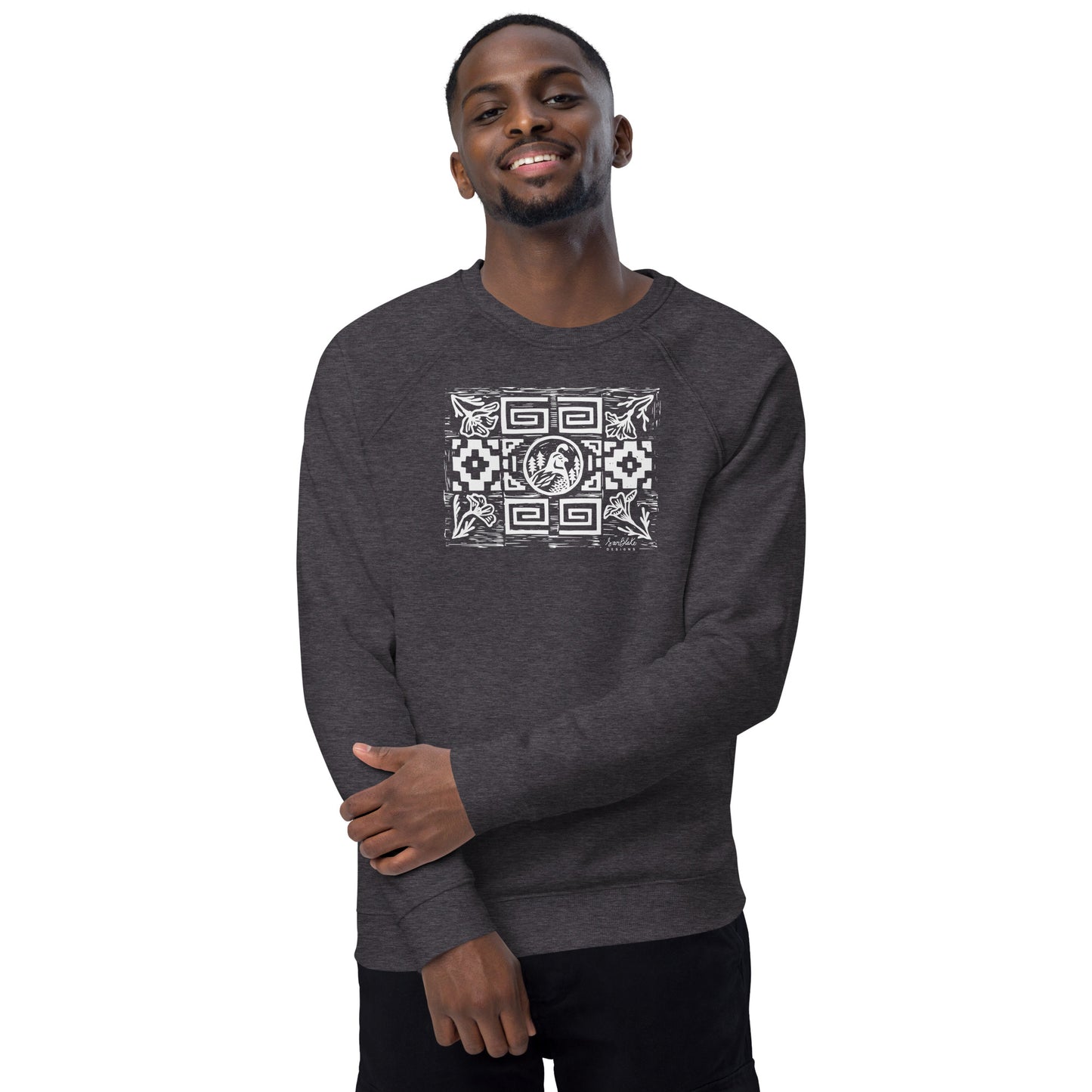 Quail Pattern- Unisex organic pullover