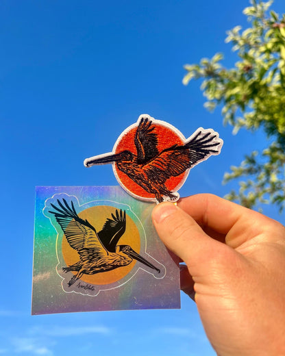 Pelican Sun- Holographic Sticker