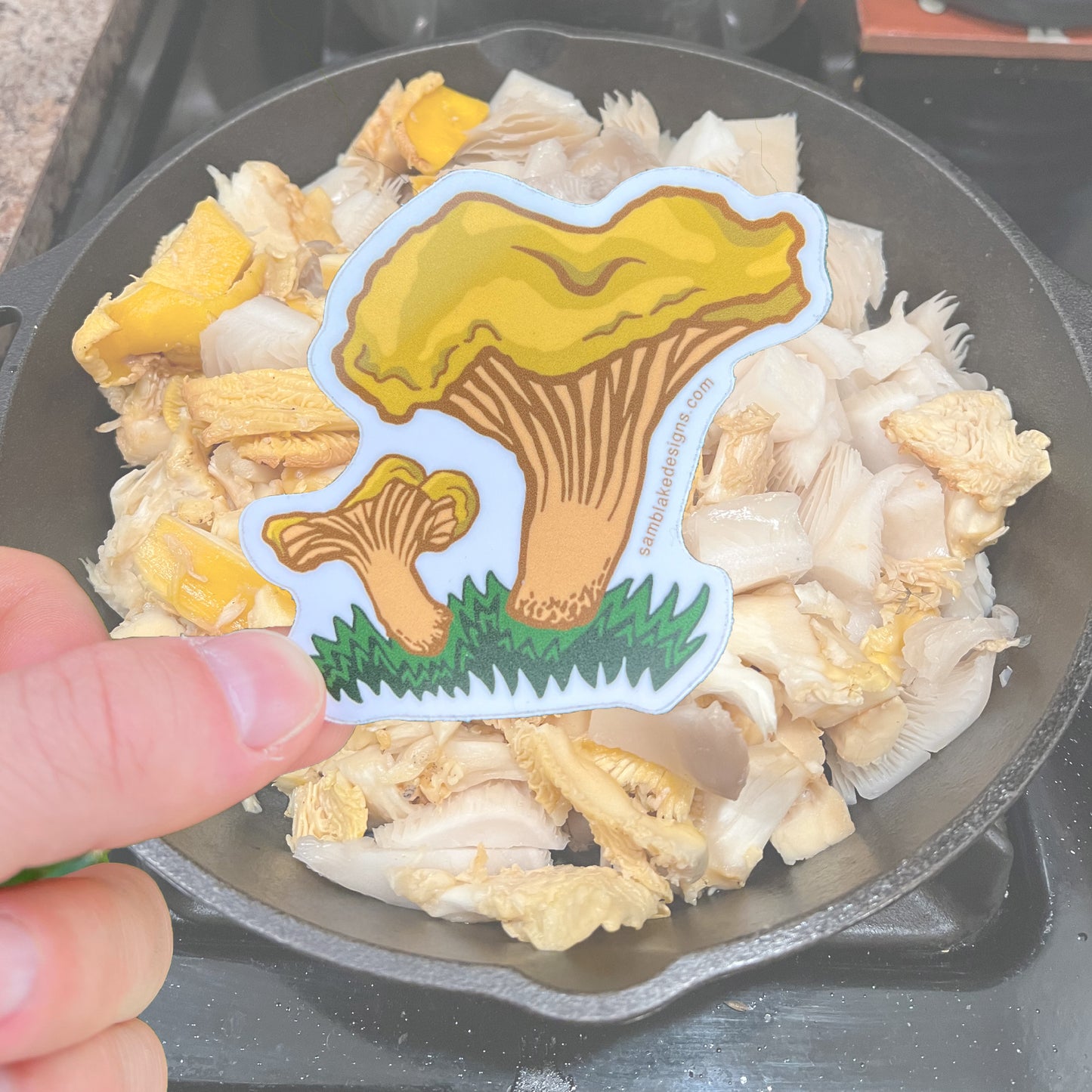 Golden Chanterelle- Vinyl Sticker