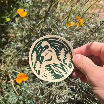 california quail-valley quail-sticker-vinyl sticker-bird art