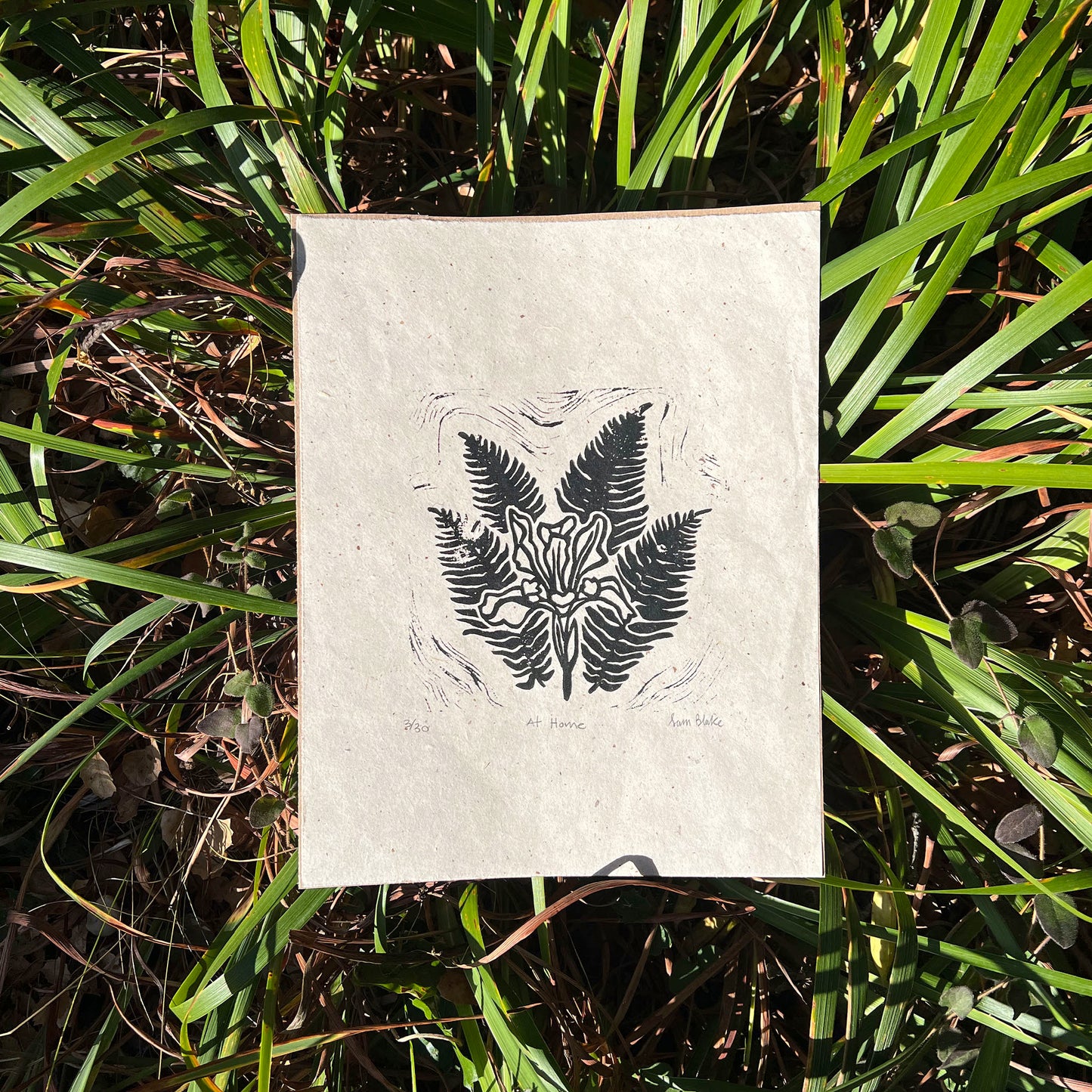 At Home- Block Print