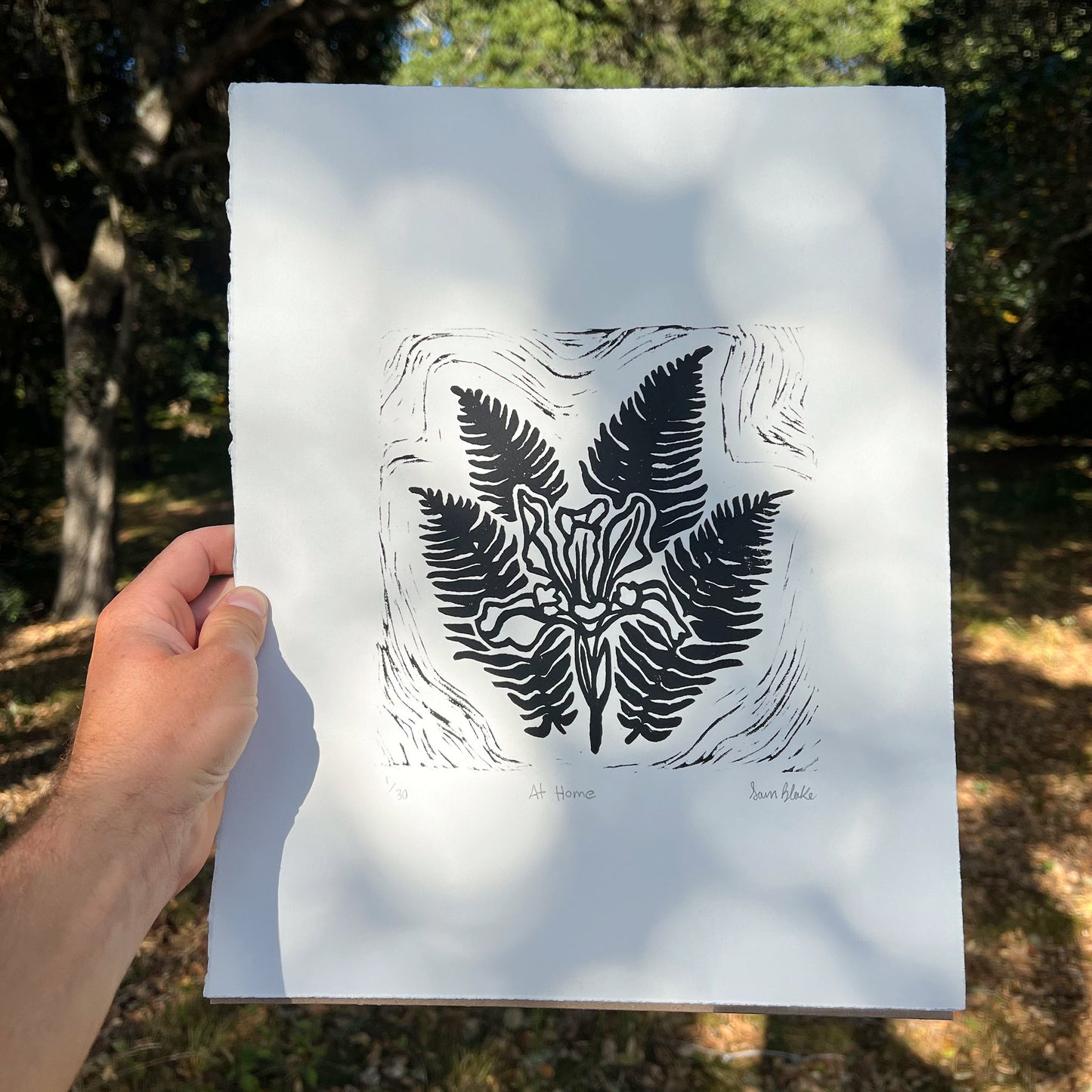 At Home- Block Print