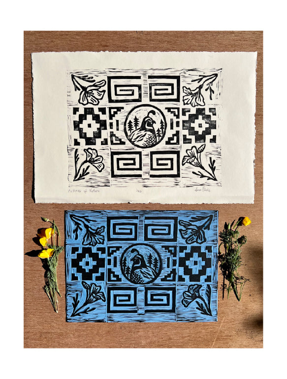 Patterns of Nature- Quail & Poppy