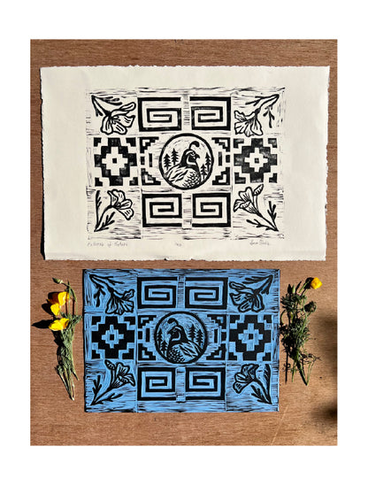 Patterns of Nature- Quail & Poppy