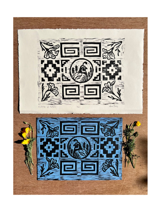 Patterns of Nature- Quail & Poppy