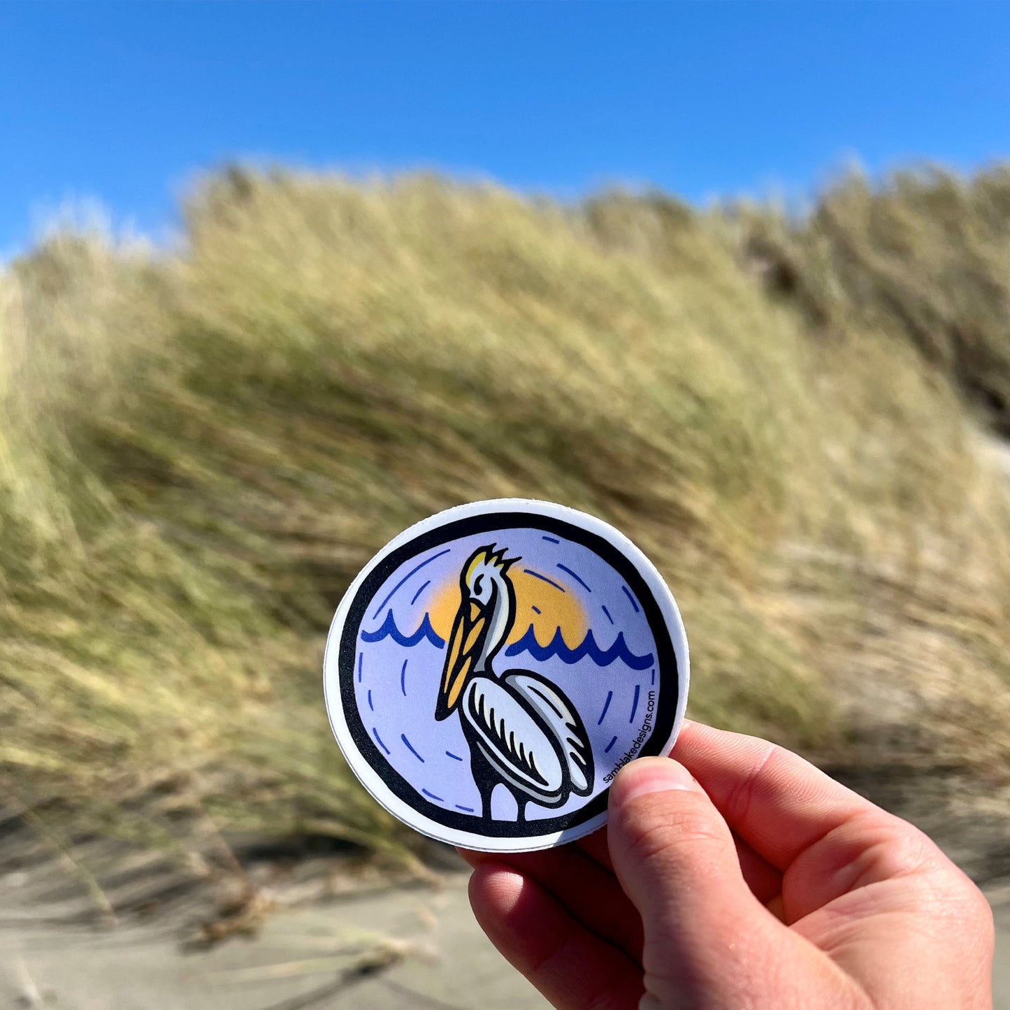 Pelican Perched- Vinyl Sticker