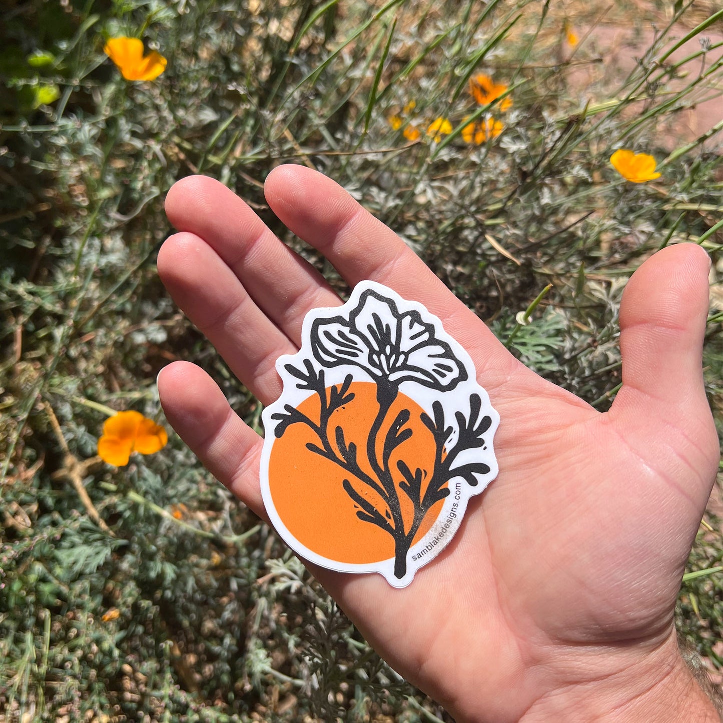 CA Poppy- Vinyl Sticker