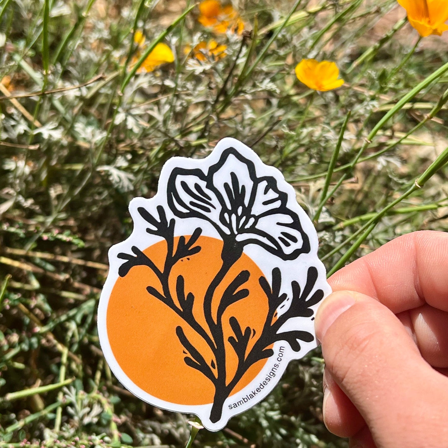 CA Poppy- Vinyl Sticker