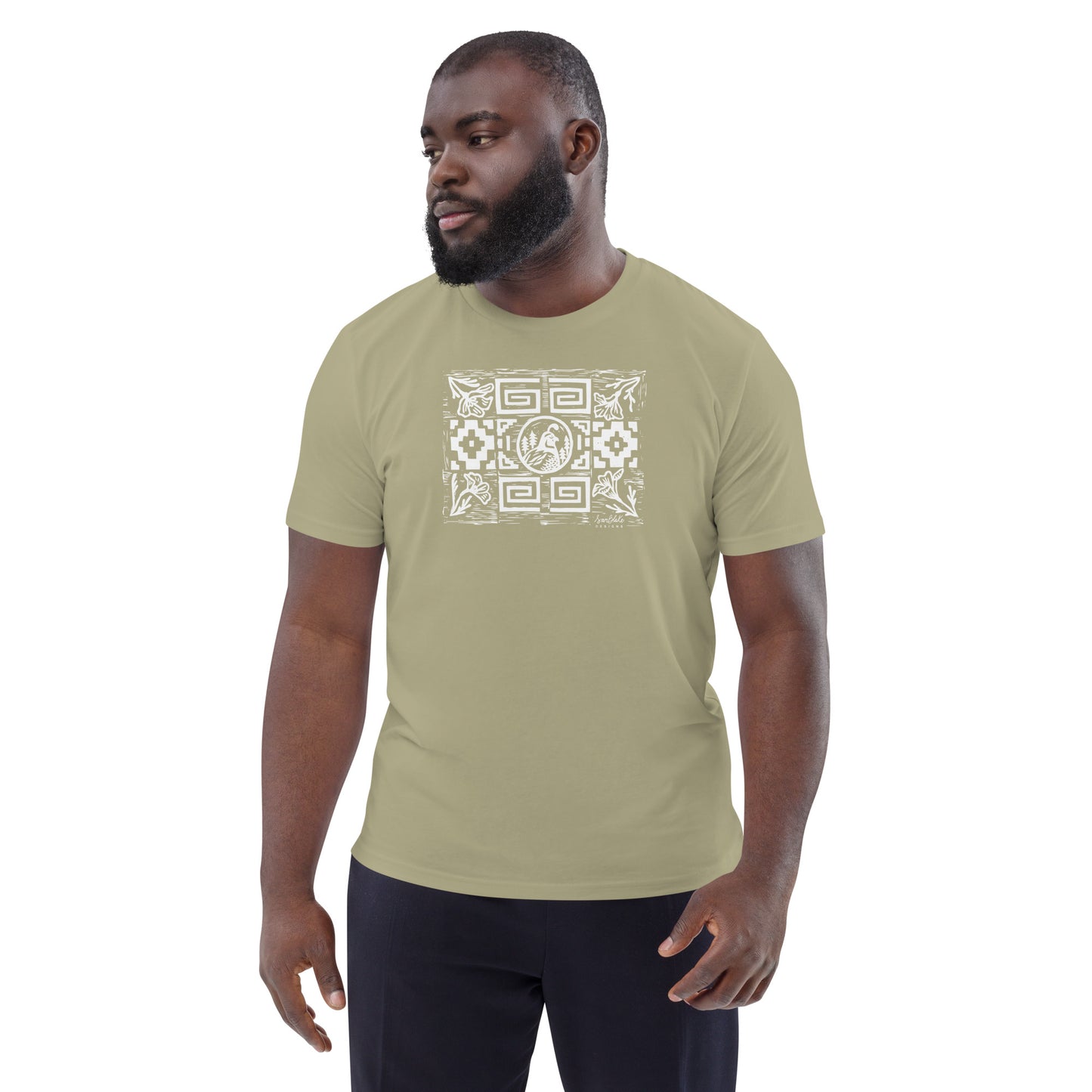 Quail Pattern- Unisex organic cotton t-shirt