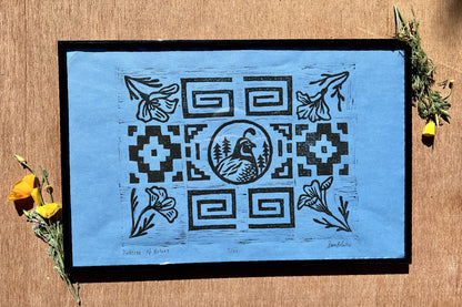 Patterns of Nature- Quail & Poppy