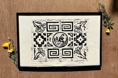 Patterns of Nature- Quail & Poppy